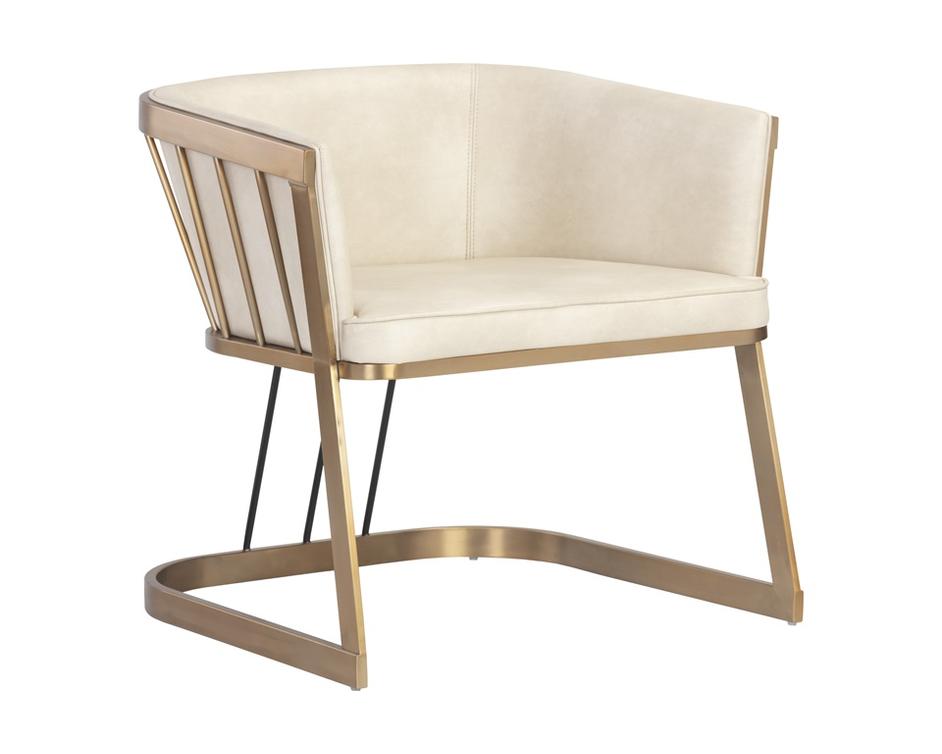 Caily Lounge Chair - Bravo Cream by Sunpan