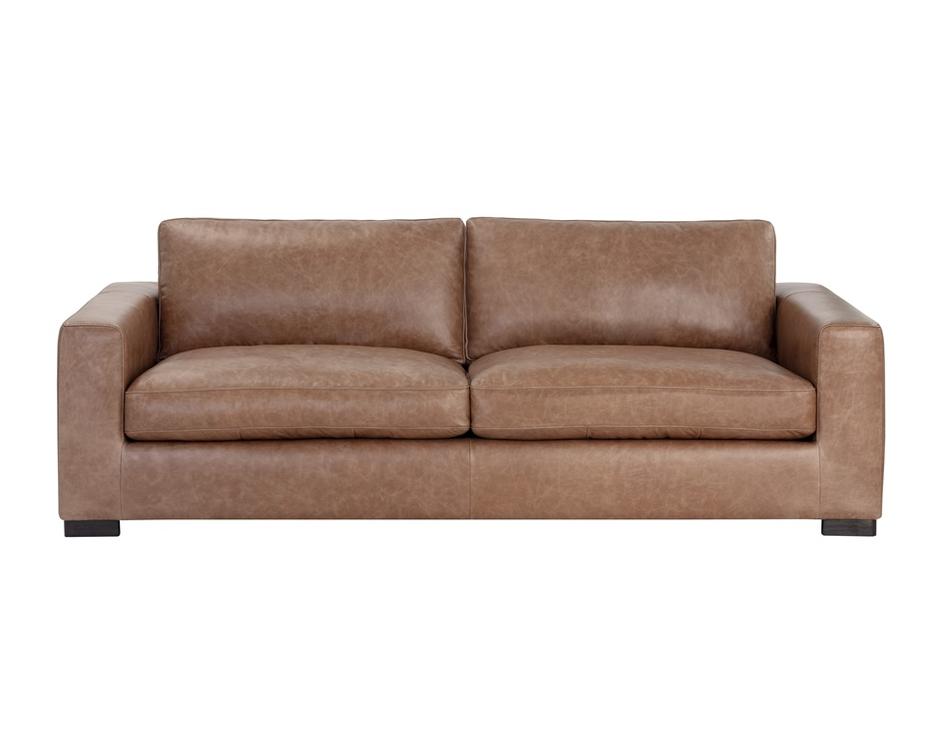 Baylor Sofa - Marseille Camel Leather by Sunpan