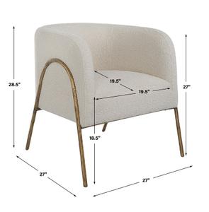 Jacobsen Off White Shearling Accent Chair by Uttermost