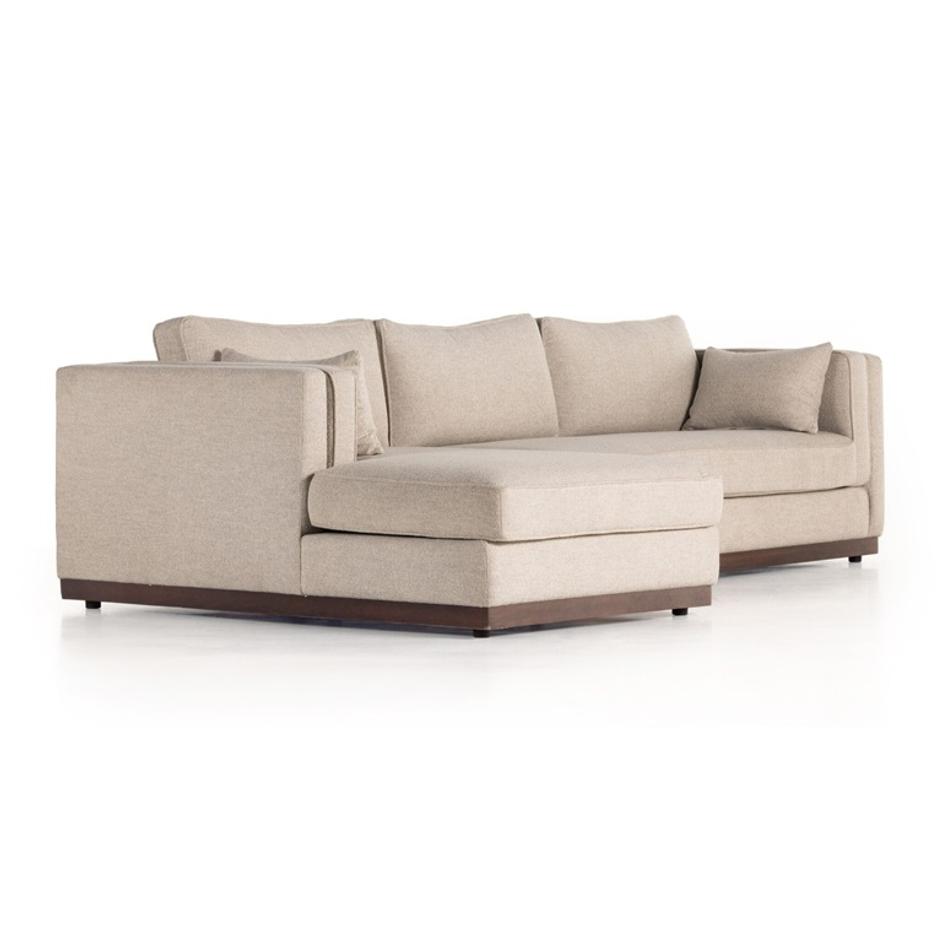 Lawrence 2-Piece Sectional W/ Chaise - Nova Taupe by Four Hands