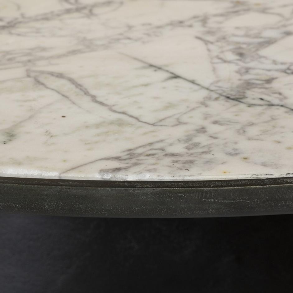 Balboa Outdoor Coffee Table - Veined White Marble by Four Hands