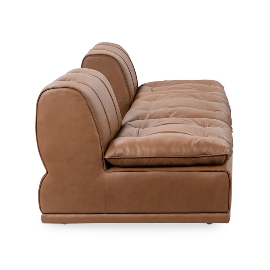 Haven Leather 3pc Modular Sofa w/ Ottoman by Classic Home