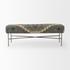 Avery I 55L x 17W Multi Colored Upholstered Patterned Seat Accent Bench by Mercana