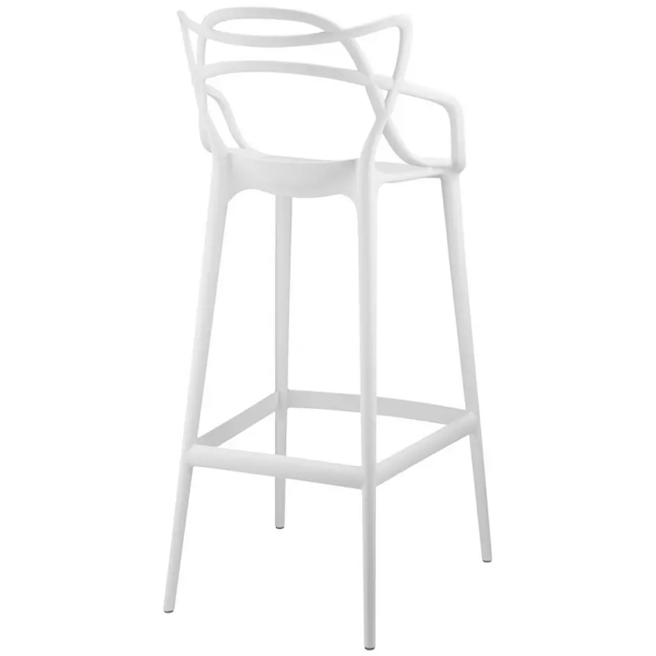 Gaile Bar Stool In White by Modway Furniture