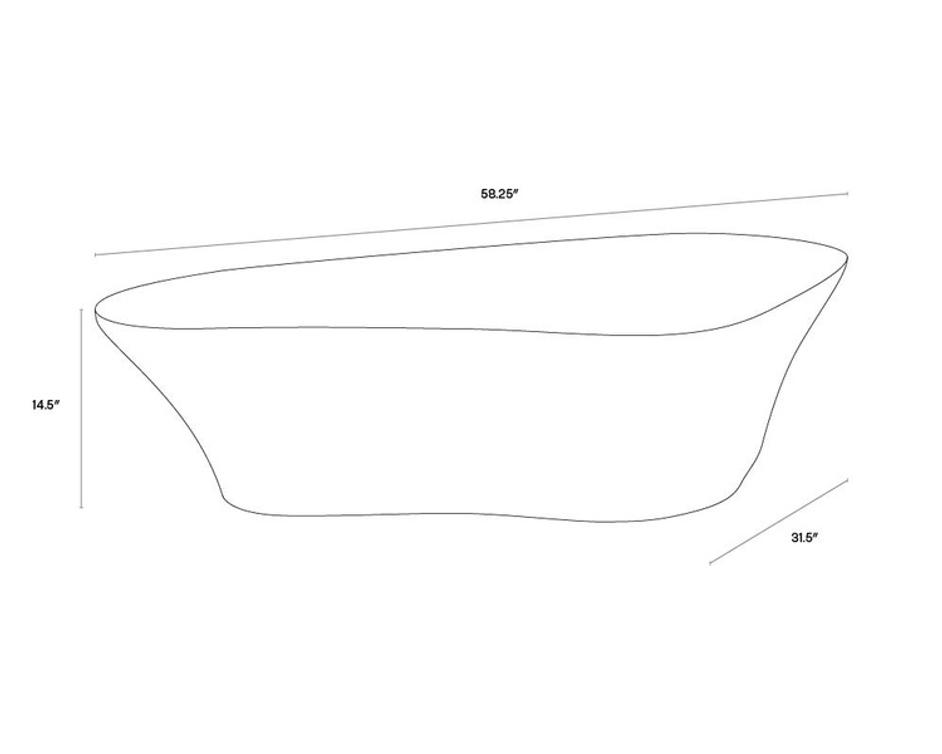 DALI COFFEE TABLE - WHITE by Sunpan