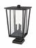 Seoul 3 Light Outdoor Pier Mounted Fixture in Oil Rubbed Bronze Finish by Z-Lite