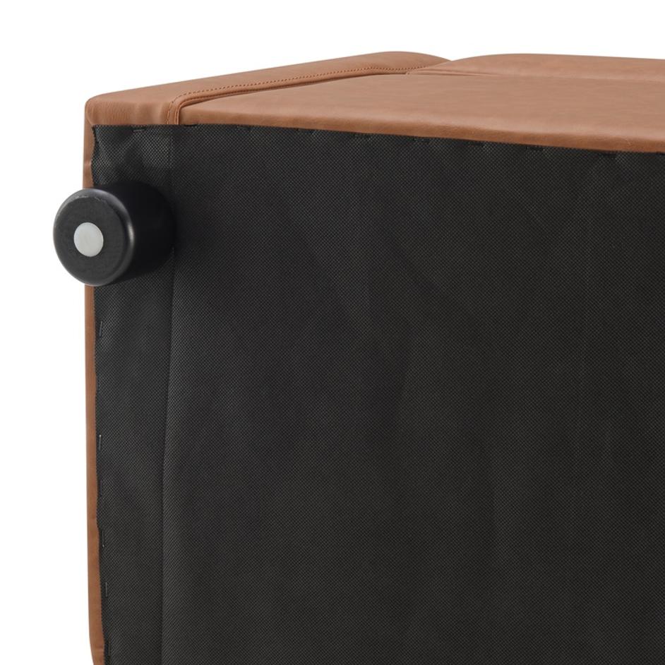 Wendy KD Faux Leather Storage Bench, Vintage Cider by New Pacific Direct