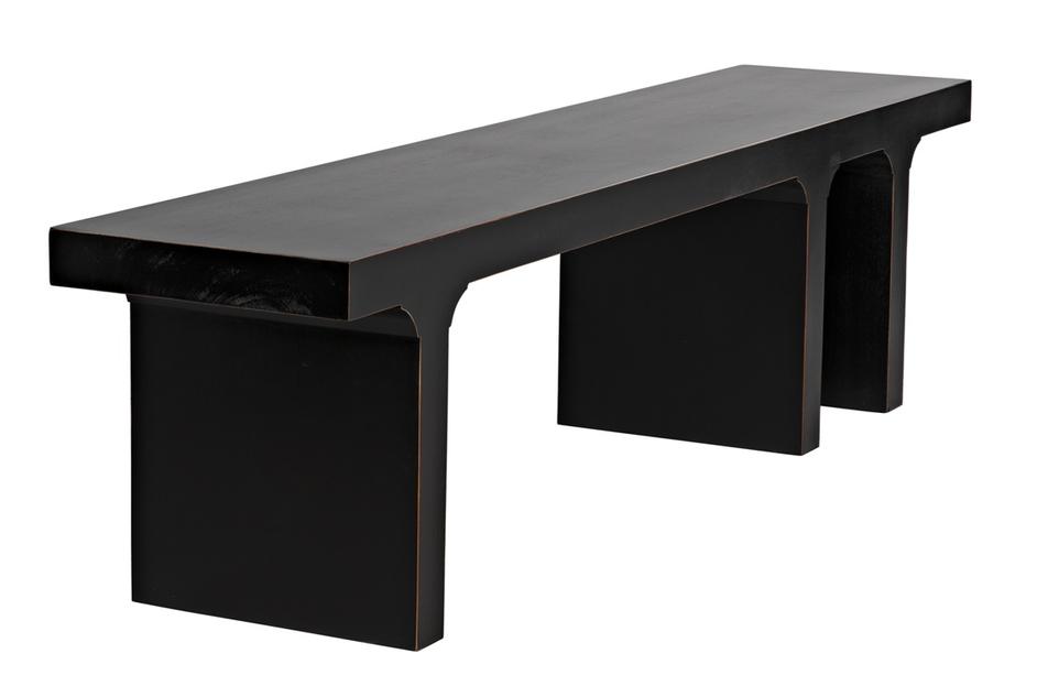 Kir Bench, Hand Rubbed Black by Noir Furniture