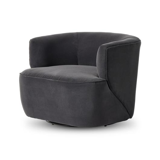 Mila Swivel Chair - Henry Charcoal by Four Hands