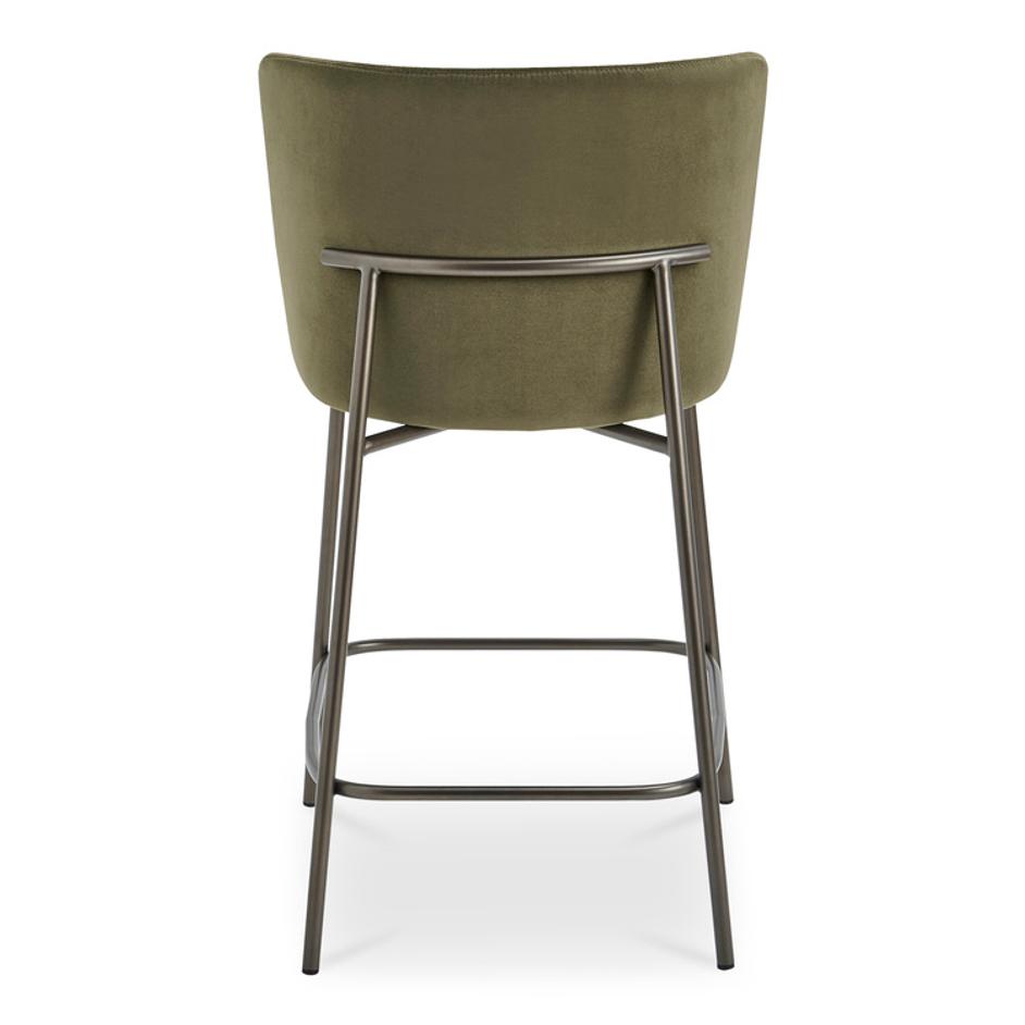 Early Counter Stool Faux Green Mohair by Moes Home