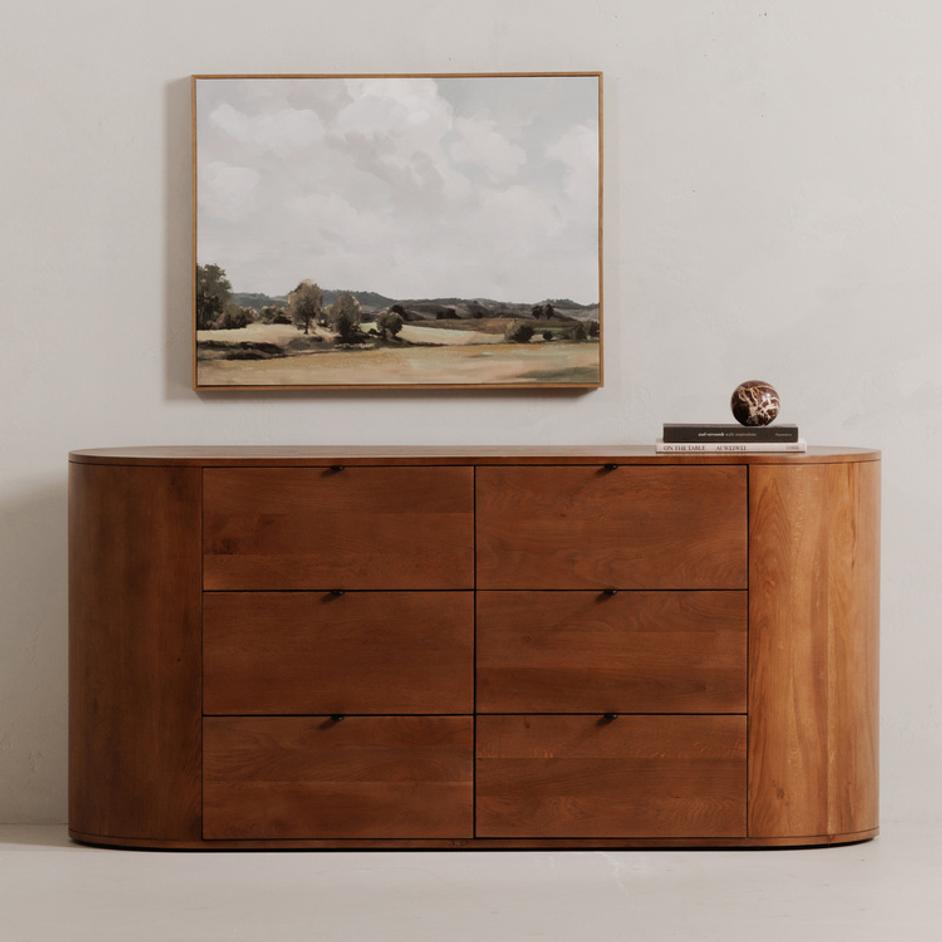 Theo 6 Drawer Dresser Brown by Moes Home