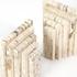 Stepped Bookends In White Travertine by FOUR HANDS
