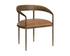 ZANATTA DINING ARMCHAIR - TAN LEATHER by Sunpan