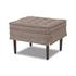 Cole Small Ottoman In Rodin Bark And Terra Brown Ash by Four Hands