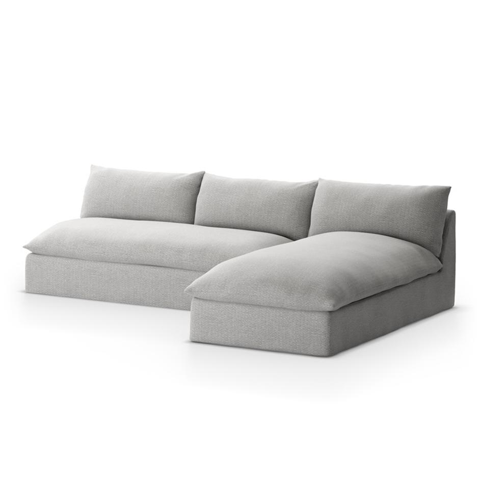 Grant Outdoor 2 Pc Sectional In Faye Ash by FOUR HANDS