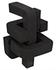 Curz Fiber Cement Sculpture in Black Finish by Noir Furniture