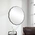 Aneta Black Round Mirror by Uttermost