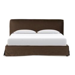 Aidan Queen Slipcover Bed - Brussels Coffee by Four Hands