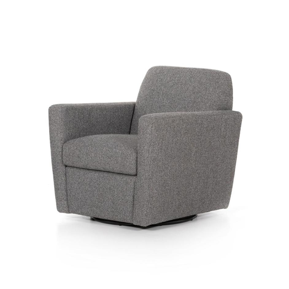 Emanuel Swivel Chair In Fallon Charcoal by Four Hands