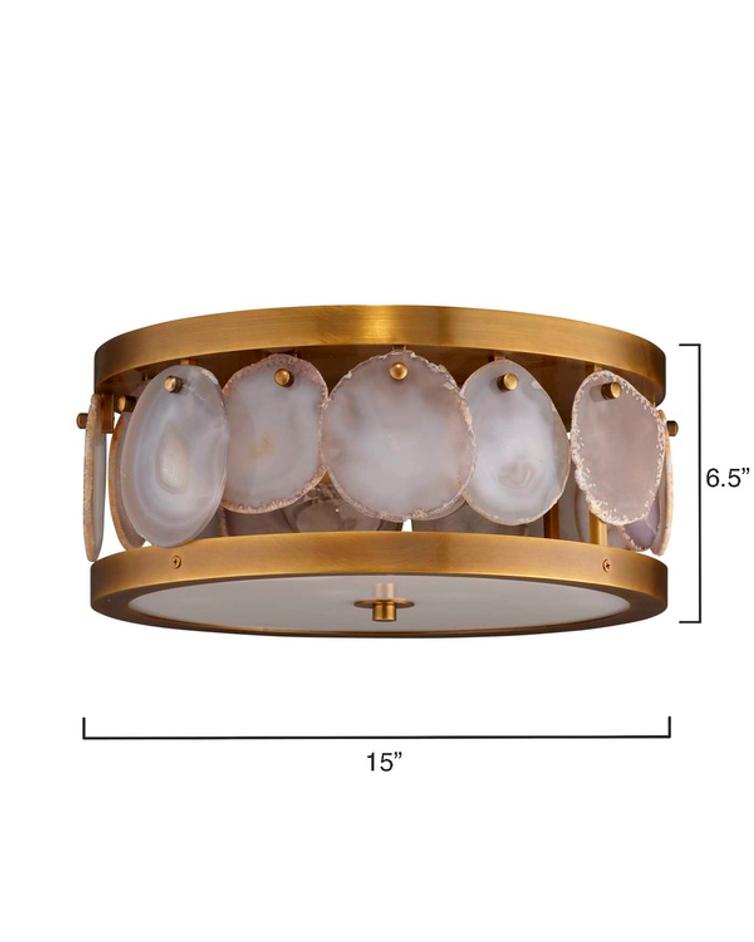 Upsala Agatge Flush Mount Ceiling Light, Small by Jamie Young