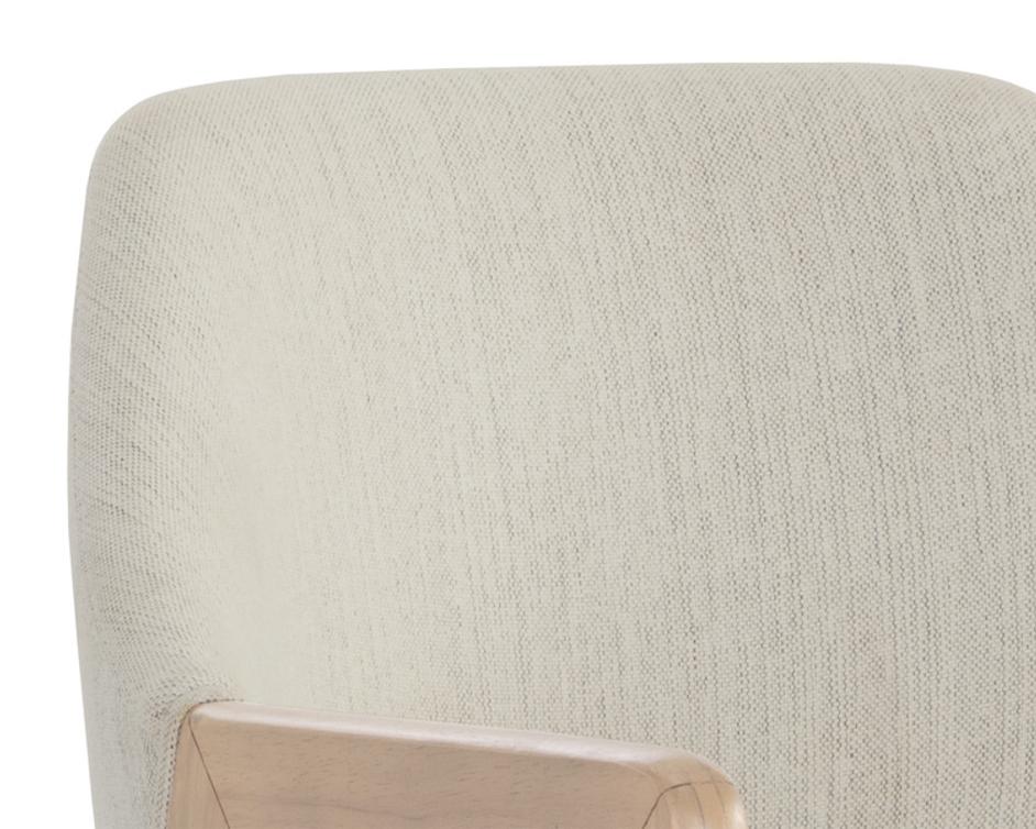 MILTON DINING ARMCHAIR - LIGHT WASH - MINA IVORY by Sunpan