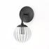 Sunset Sconce In Black Gunmetal And Clear Ribbon Glass by Four Hands