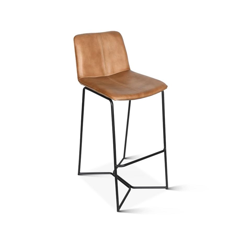 Morgan Bar Chair, Hand Washed Taupe by Home Trends & Design