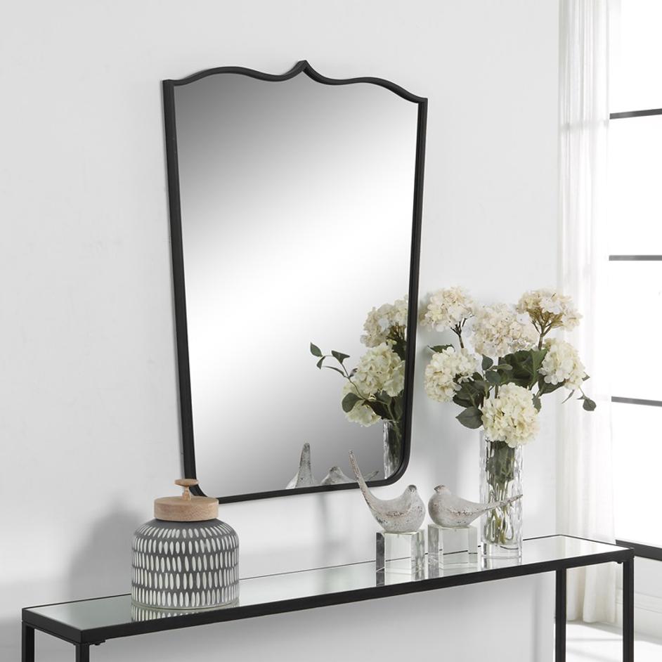 Tiara Curved Iron Mirror by Uttermost