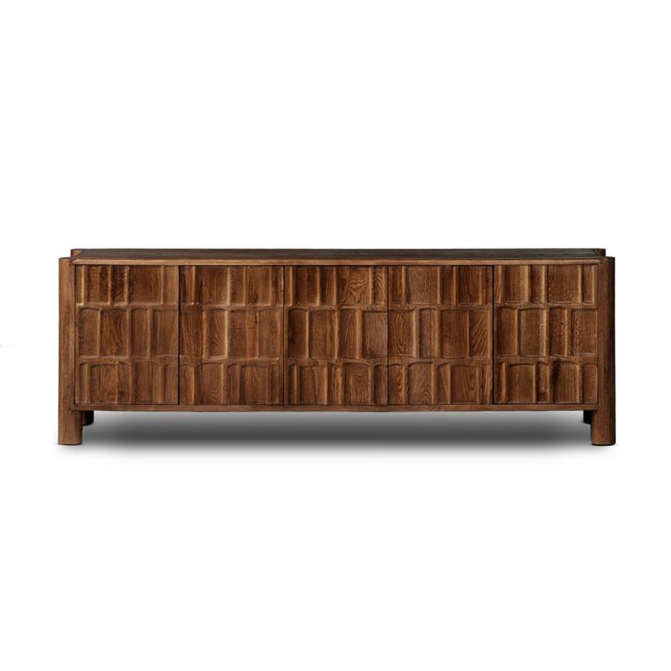 Ezri Media Console - Cocoa Oak by Four Hands