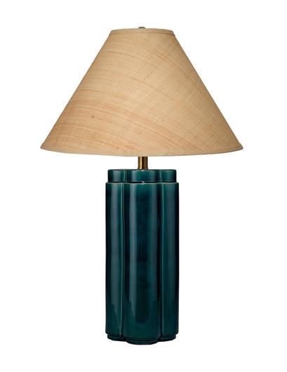 Allister Ceramic Table Lamp with Raffia Shade by Jamie Young