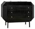 Rhiana Mahogany Dresser with Brass Pulls in Hand-Rubbed Black Finish by Noir Furniture