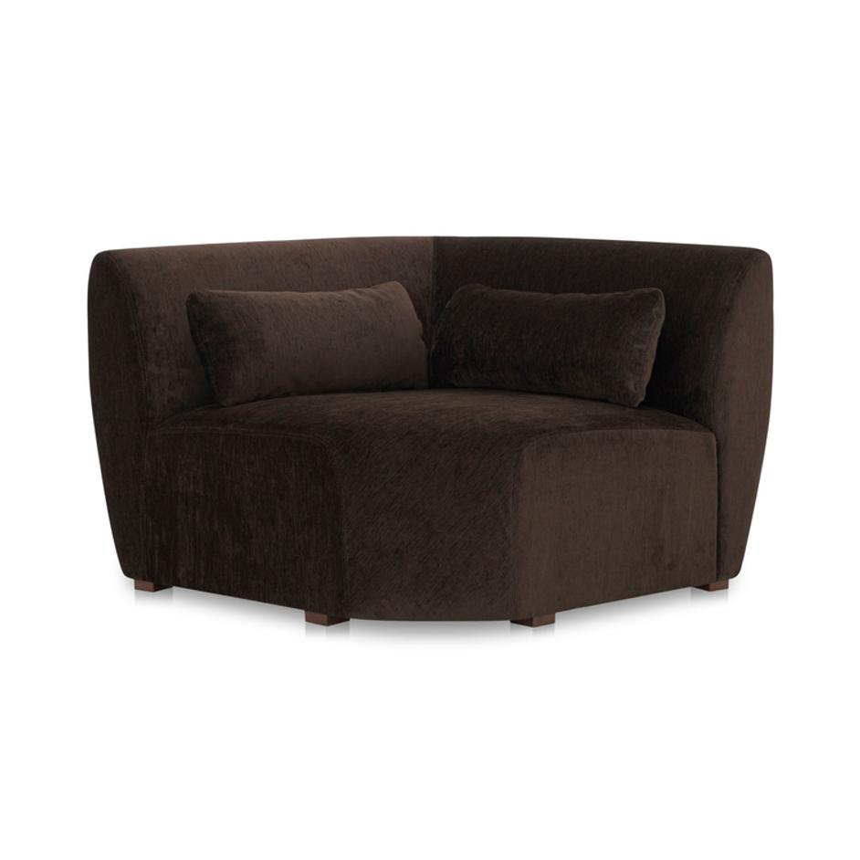 Amelia Corner Chair Espresso by Moes Home