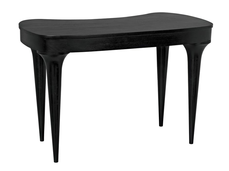 Rennie Mahogany Desk in Hand-Rubbed Black Finish by Noir Furniture