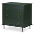 Reagan 3 Drawer Nightstand Deep Green by Moes Home