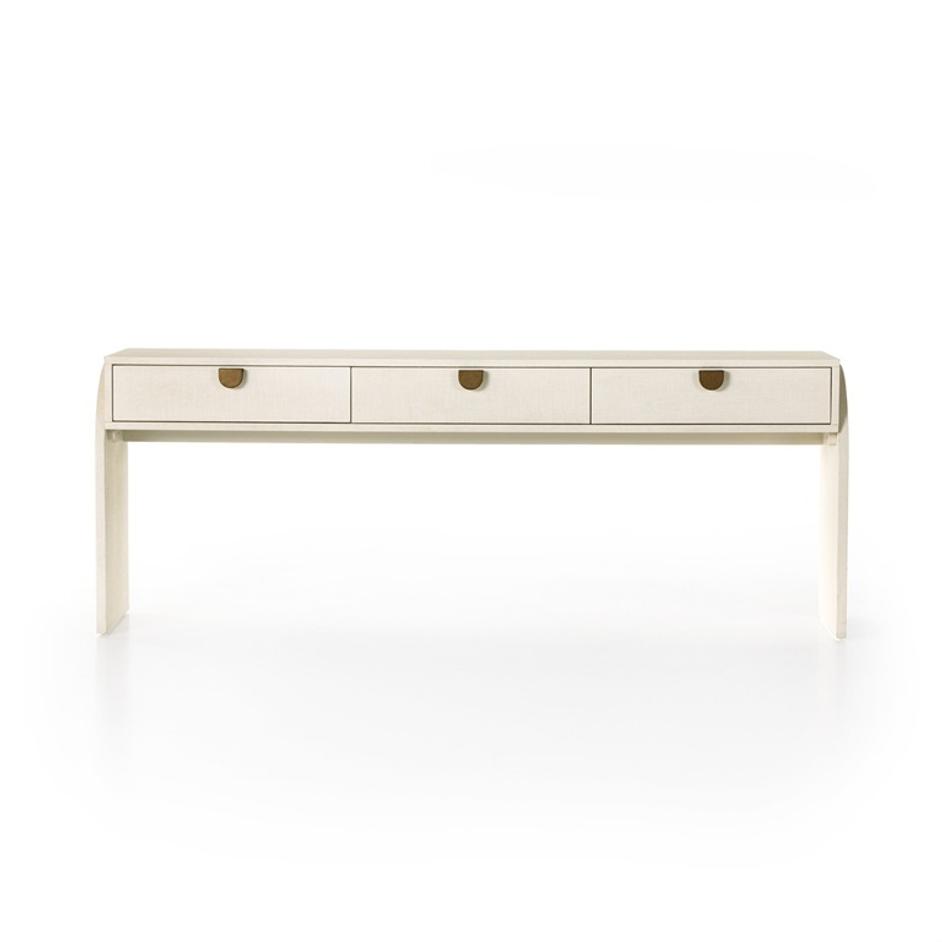 Cressida Console Table - Ivory Painted Linen by Four Hands