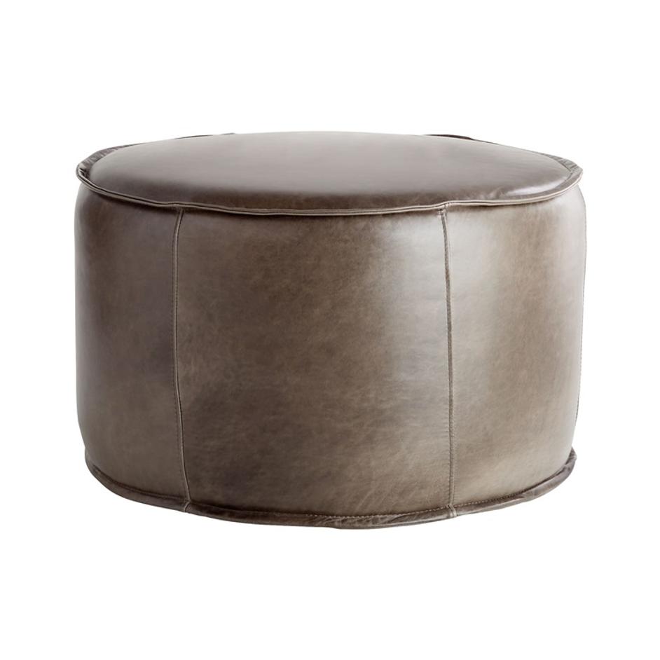 Lusso | Round Pouf - Grey by Cyan Design