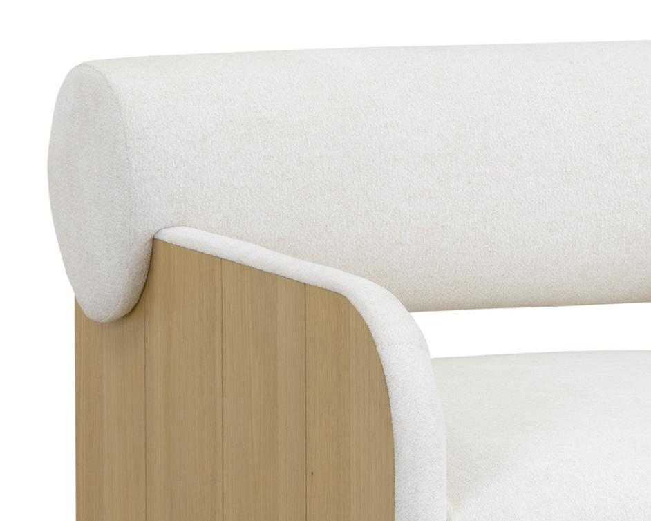 COBURN LOUNGE CHAIR - RUSTIC OAK - ECLIPSE WHITE by Sunpan