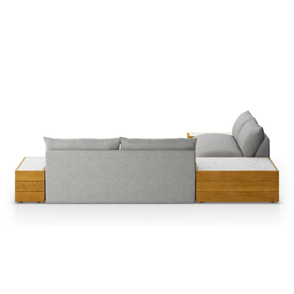 Grant Outdoor 2 Pc Sec W/Coffee&end In Ash by FOUR HANDS