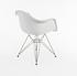 Lorena Fiberglass Arm Chair - White Matte/SS by Aeon Furniture