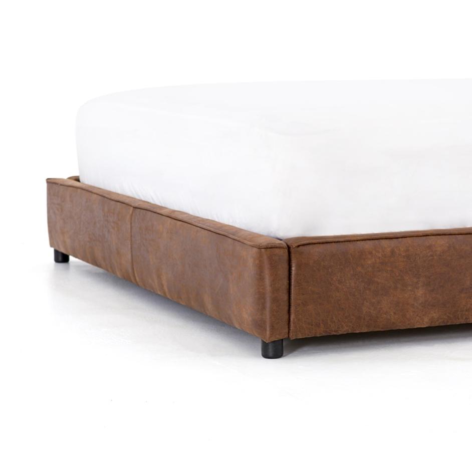 Aidan Bed In Vintage Tobacco In Queen by FOUR HANDS