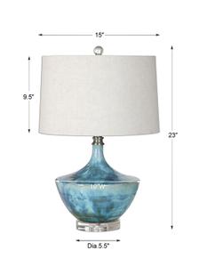Chasida Blue Ceramic Lamp by Uttermost