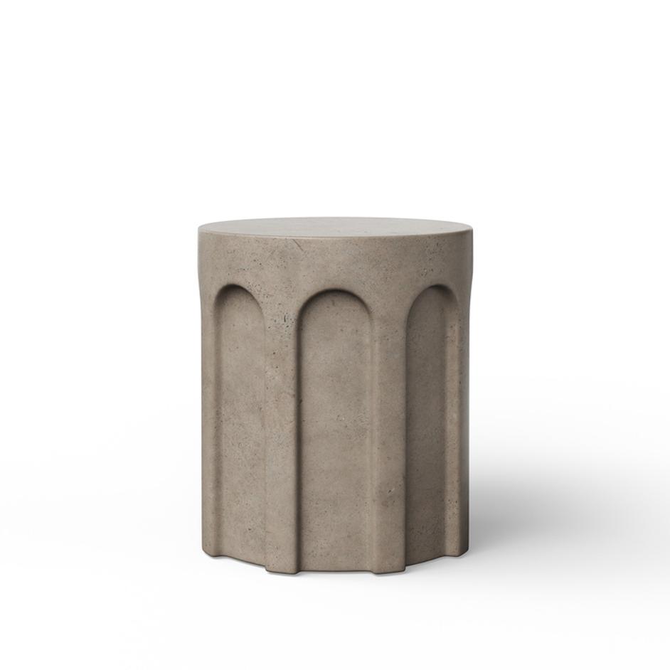 Dark Grey Atlas Stool by Urbia Imports