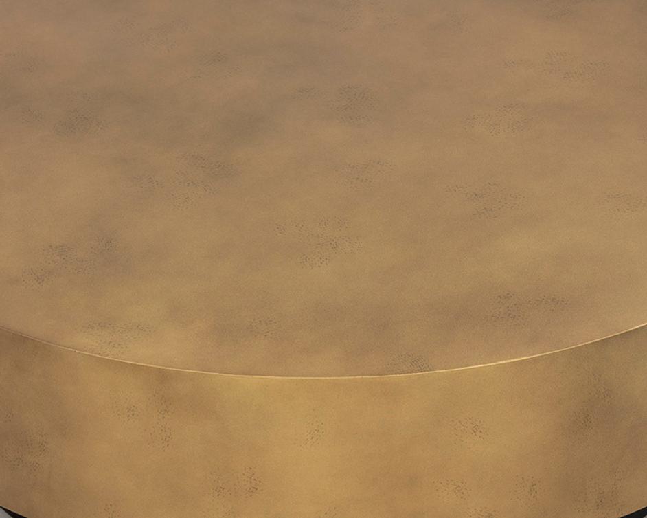 BERNABY COFFEE TABLE - ANTIQUE BRASS by Sunpan