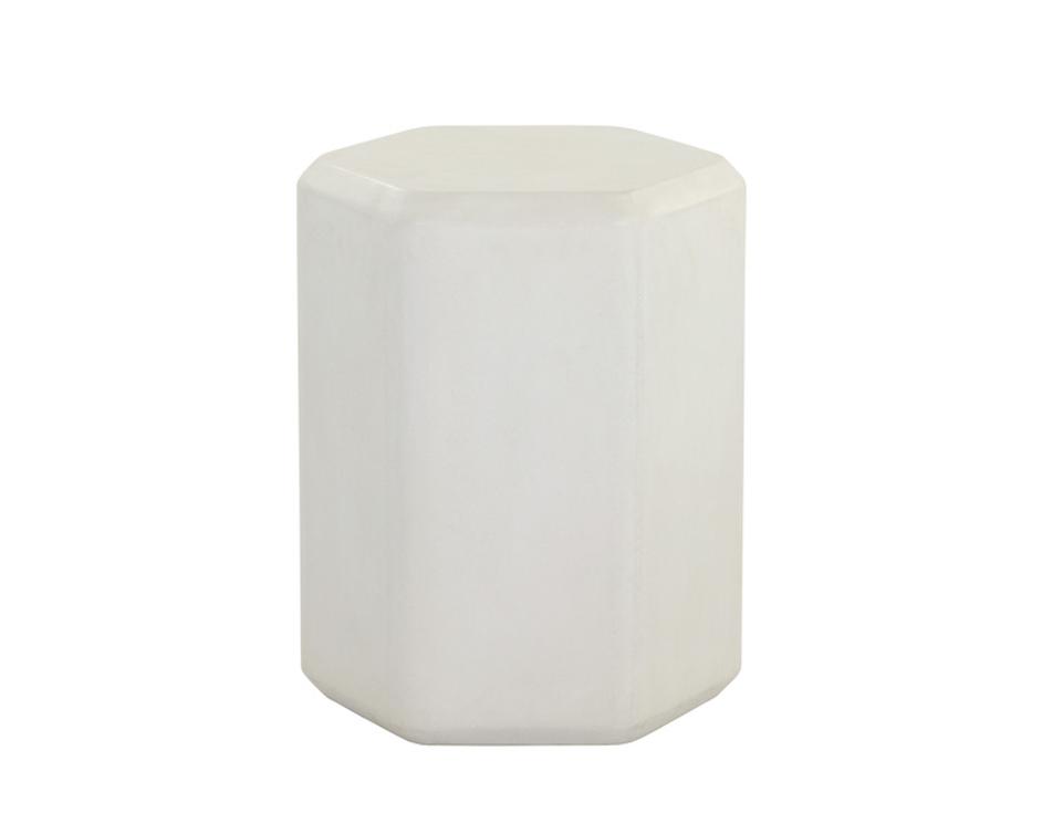 SPEZZA END TABLE - HIGH - WHITE by Sunpan