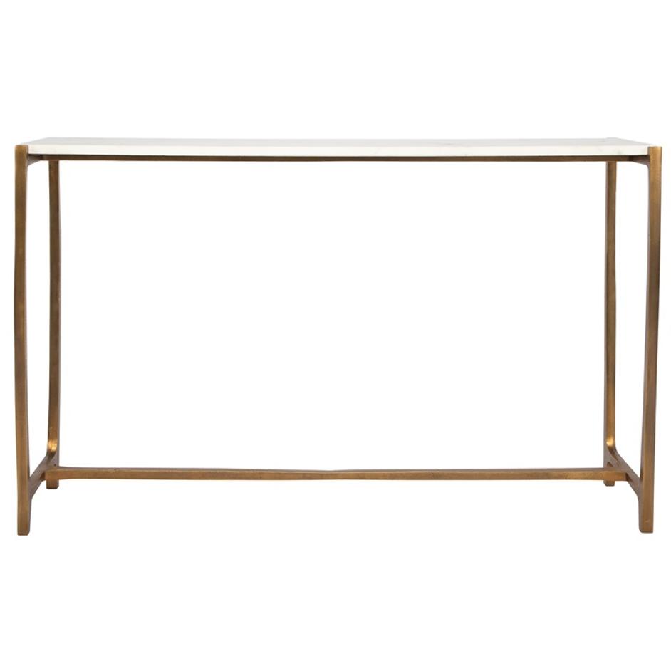 Affinity White Marble Console Table by Uttermost