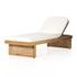 Merit Outdoor Chaise Lounge In Natural Teak by FOUR HANDS