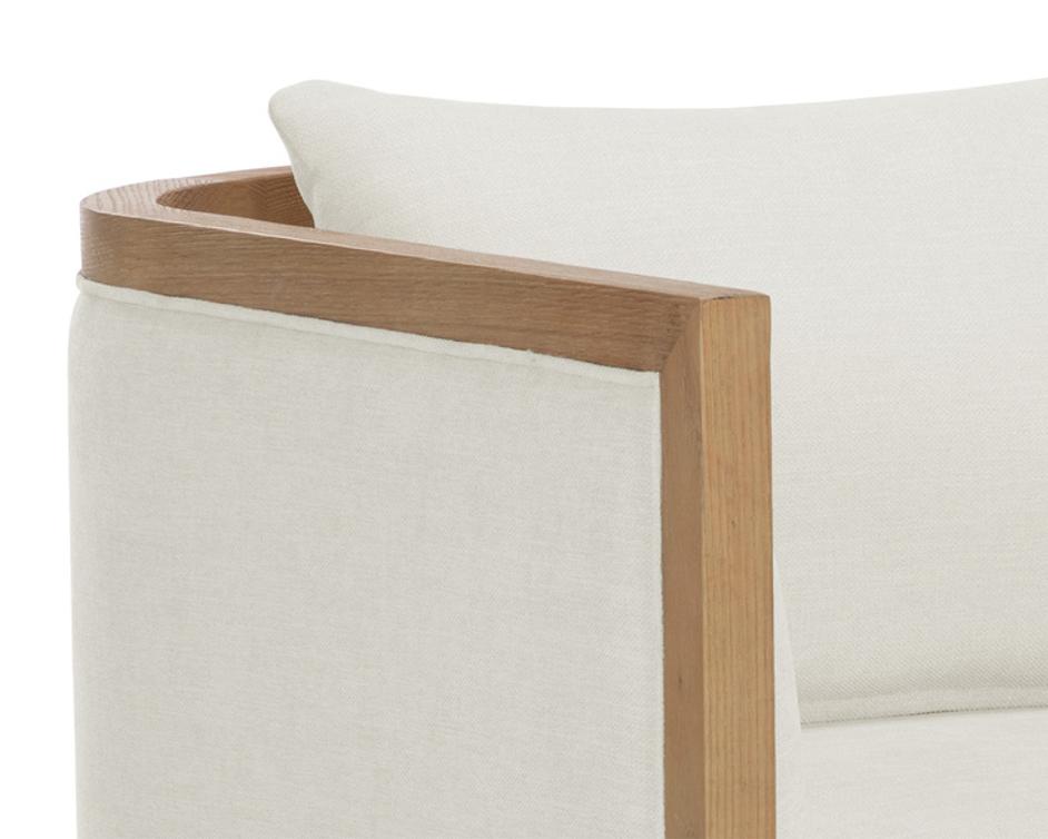 CHLOE LOUNGE CHAIR - NATURAL - HEATHER IVORY TWEED by Sunpan