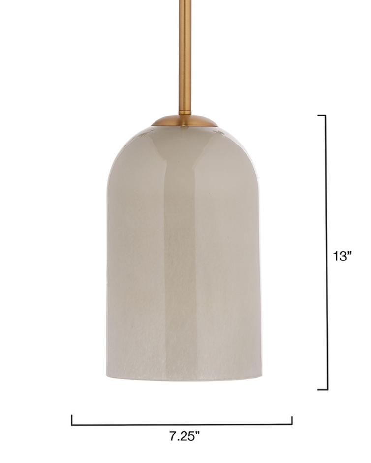 Holt 1-Light Glass Pendant, Taupe by Jamie Young