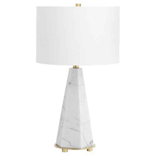 Opaque Storm Table Lamp in White by Cyan Design