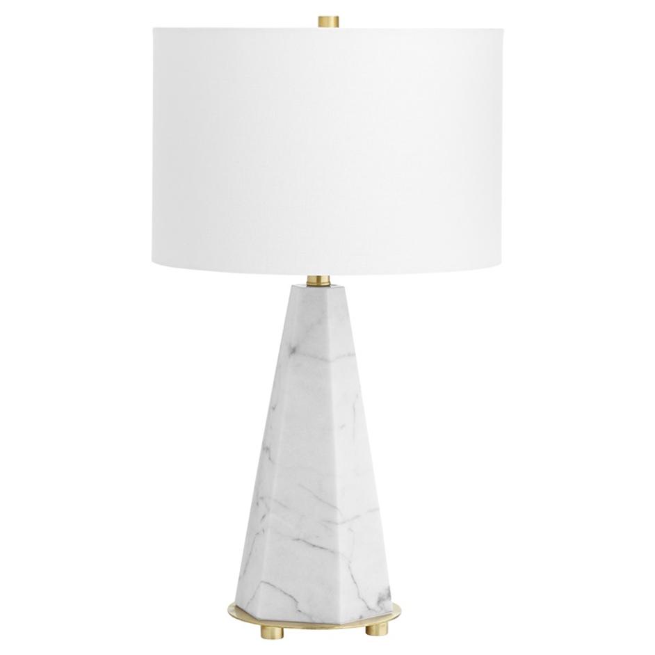 Opaque Storm Table Lamp in White by Cyan Design